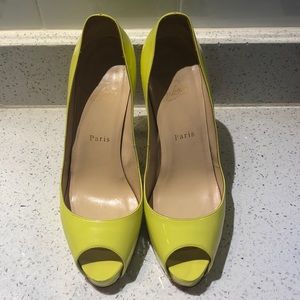 PRICE FIRM- Christian Louboutin peep toe heels